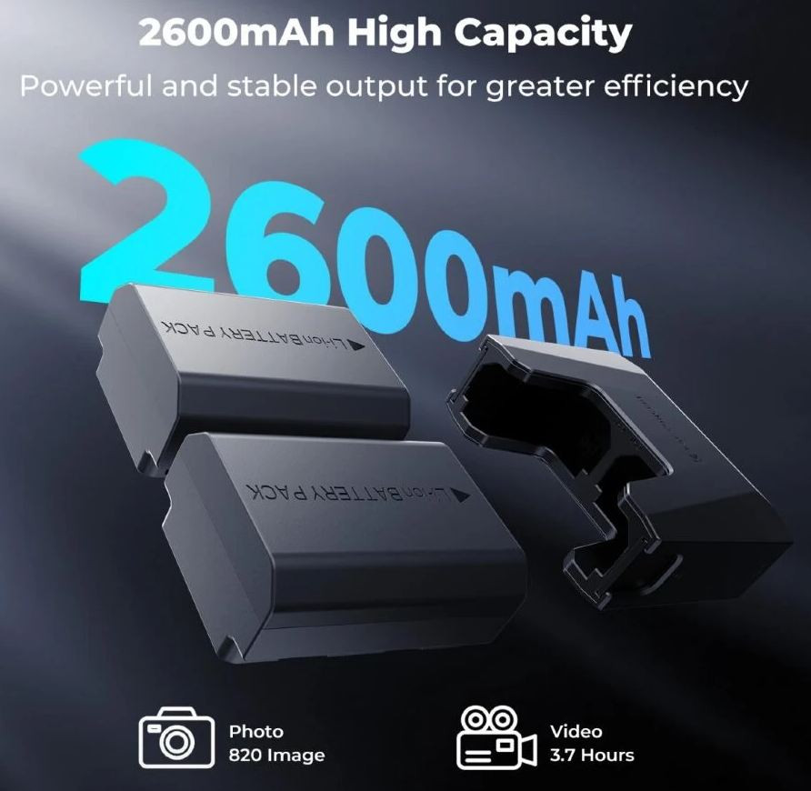 2 аккумулятора NP-FZ100 + зарядное устройство K&F Concept Modular Fast Charger Kit