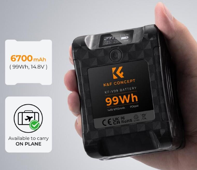 Аккумулятор K&F Concept BP-VL99 V-mount 99Wh