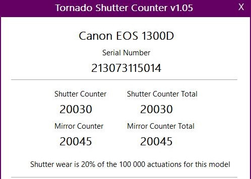 Canon EOS 1300D Kit EF-S 18-55mm III (20.000 кадров)