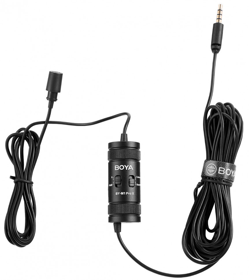 Микрофон Boya BY-M1 Pro II, петличный, всенаправленный, 3.5 мм TRS / TRRS