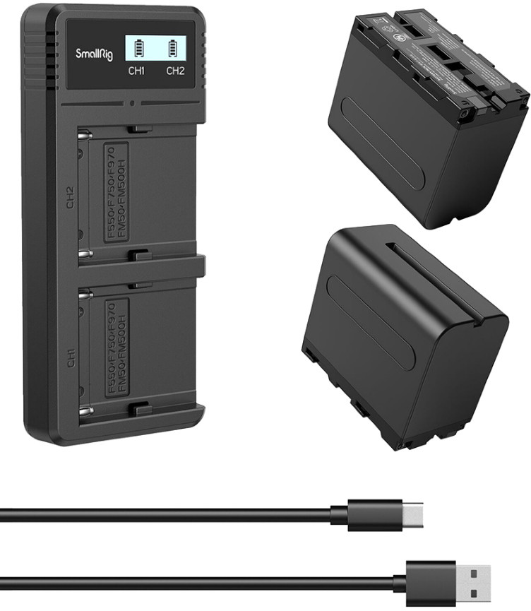 2 аккумулятора NP-F970 + зарядное устройство SmallRig 3823