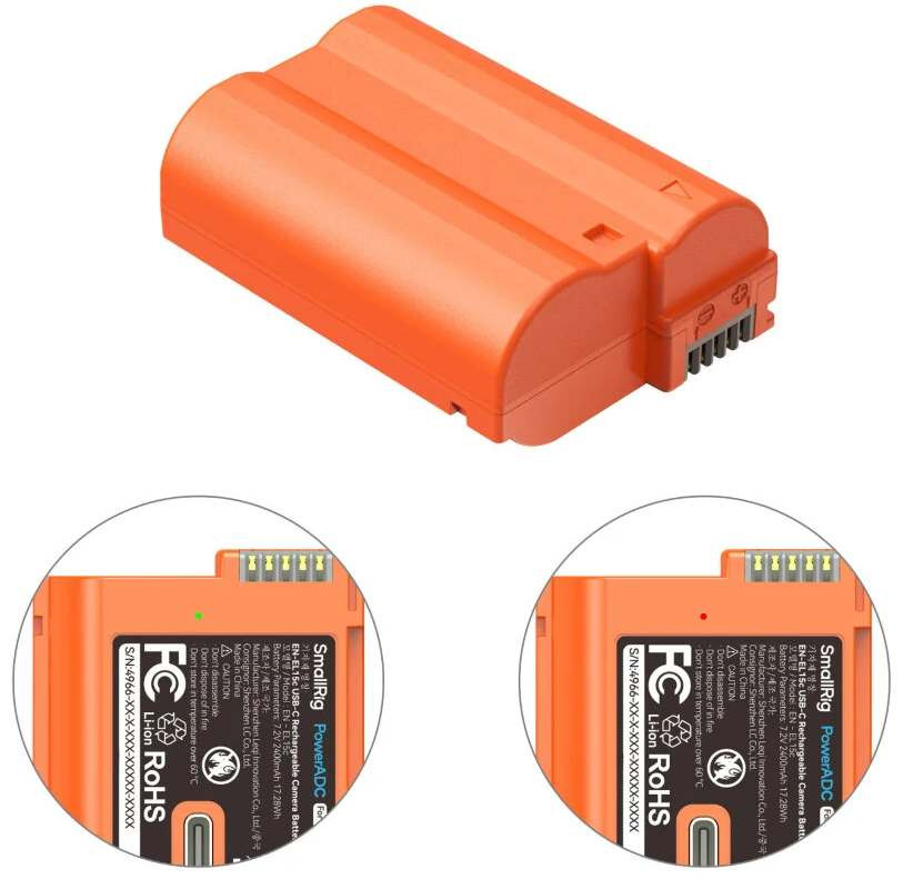 Аккумулятор SmallRig 4966 EN-EL15c Type-C Оранжевый