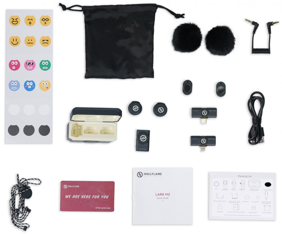 Hollyland Lark M2 Combo, 3.5 мм TRS, USB-C, Lightning