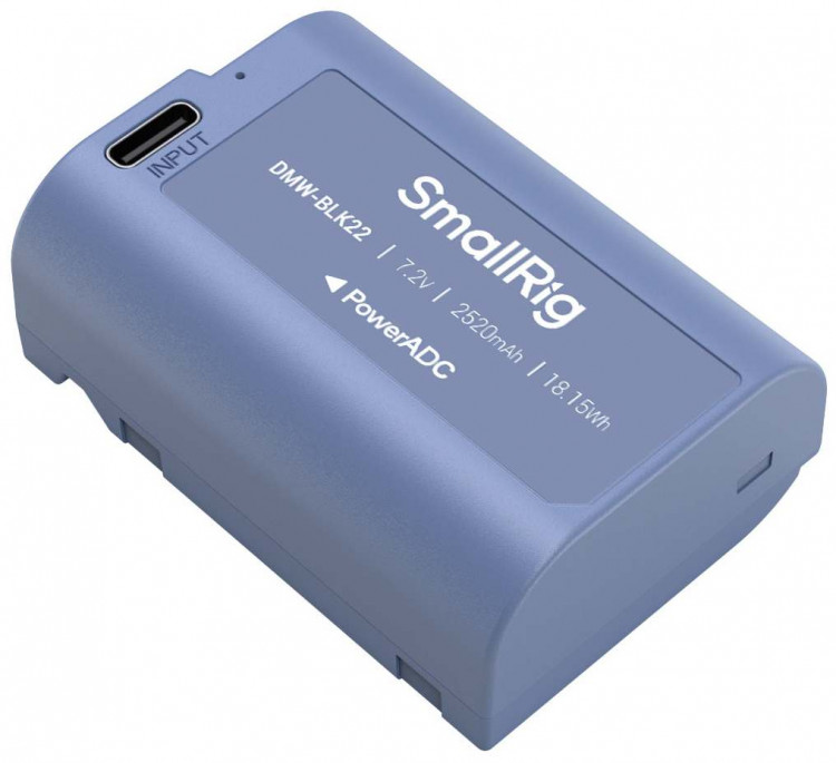 Аккумулятор SmallRig 4906 DMW-BLK22 Type-C Синий