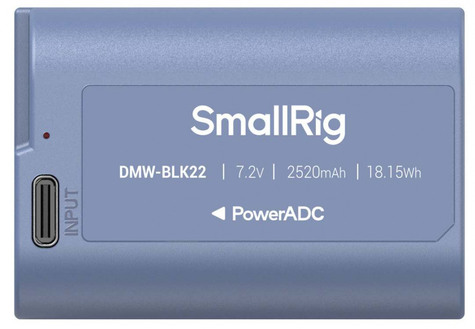 Аккумулятор SmallRig 4906 DMW-BLK22 Type-C Синий