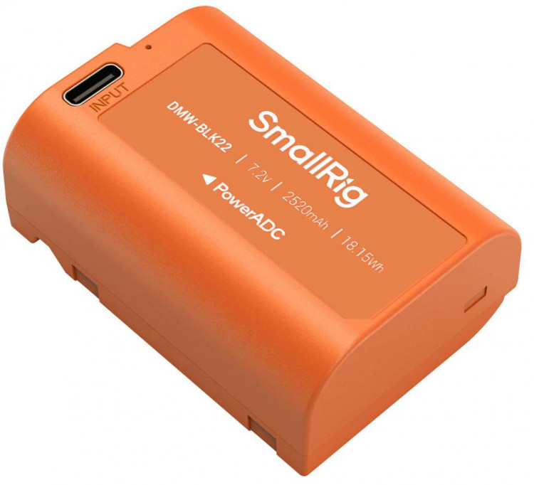 Аккумулятор SmallRig 4979 DMW-BLK22 Type-C Оранжевый