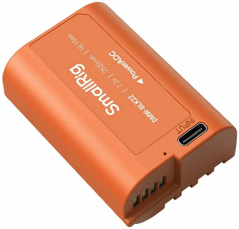 Аккумулятор SmallRig 4979 DMW-BLK22 Type-C Оранжевый