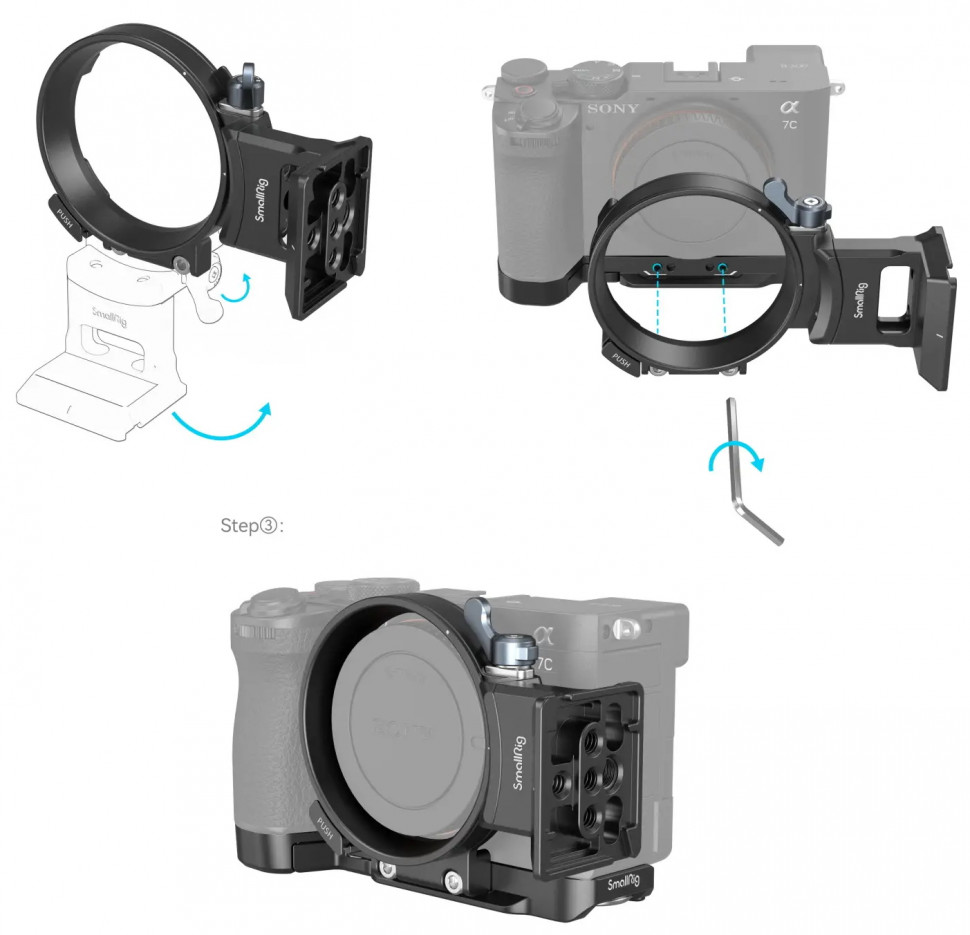 Площадка SmallRig 4570 Horizontal-to-Vertical Mount Plate Kit для Sony A7C II / A7CR