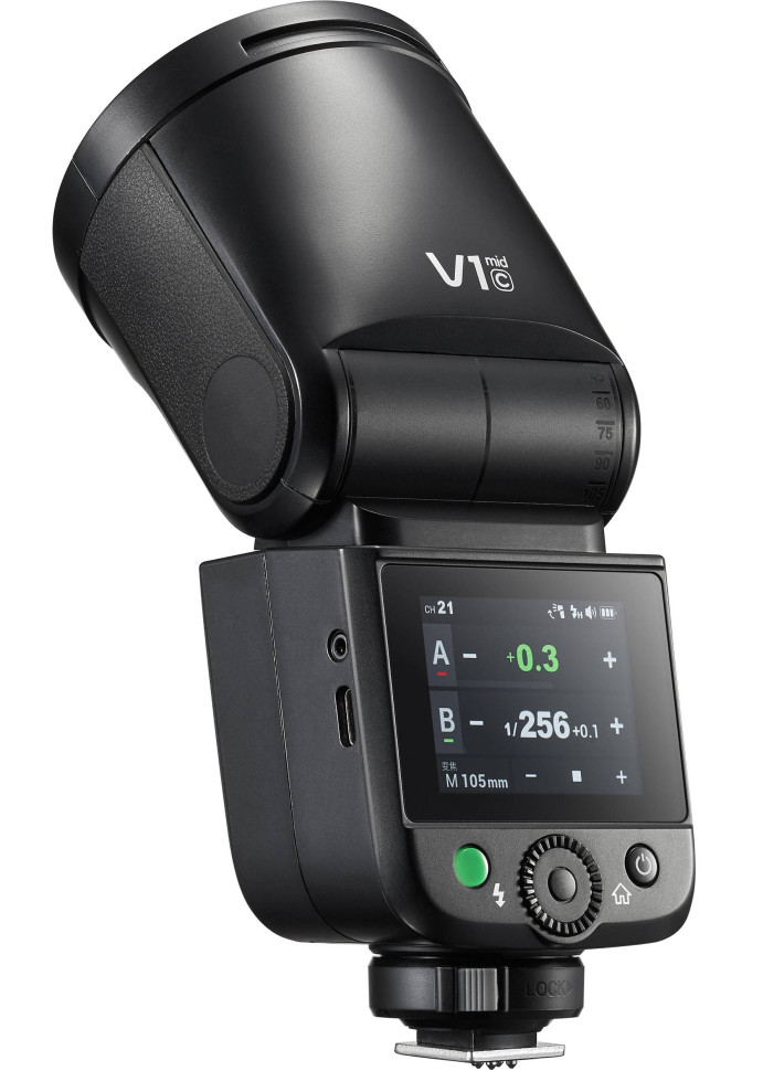 Вспышка накамерная Godox V1mid C TTL с круглой головкой для Canon