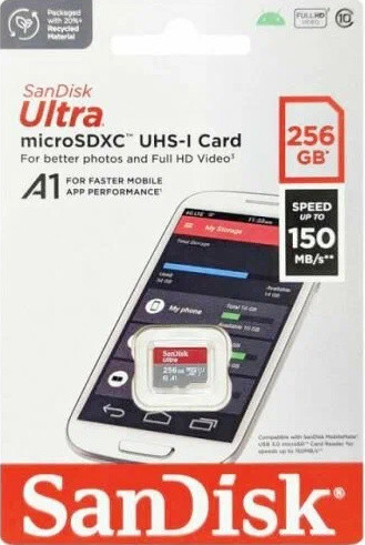 Карта памяти MicroSDXC 256GB SanDisk ULTRA