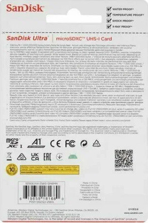 Карта памяти MicroSDXC 256GB SanDisk ULTRA
