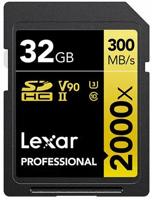 Карта памяти SDXC Lexar 32Gb 2000x UHS-II V90 U3