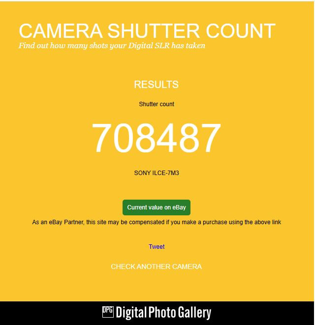 Sony A7 III body (708500 кадров)