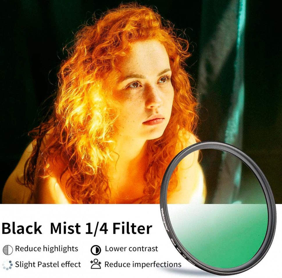Светофильтр WALKING WAY BLACK MIST 1/4 67mm