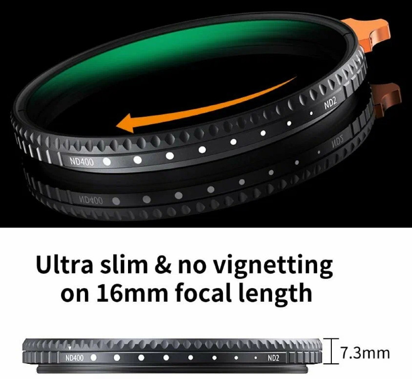 Светофильтр K&F Concept Nano-X ND2-400 72мм
