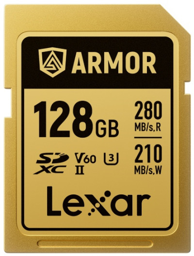 Карта памяти SDXC 128GB Lexar ARMOR Gold C10 V60 U3 (R280/W210MB/s)