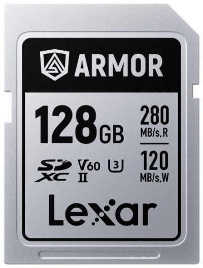 Карта памяти SDXC 128GB Lexar ARMOR Silver Pro C10 V60 U3 6K UHD (R280/W120MB/s)