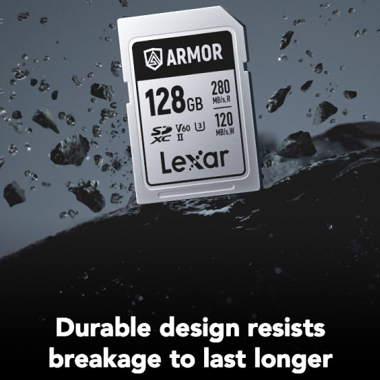 Карта памяти SDXC 128GB Lexar ARMOR Silver Pro C10 V60 U3 6K UHD (R280/W120MB/s)