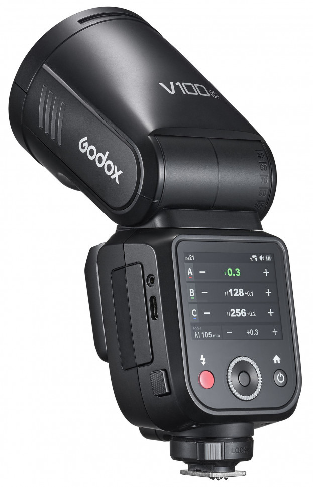 Вспышка накамерная Godox V100C TTL с круглой головой для Canon