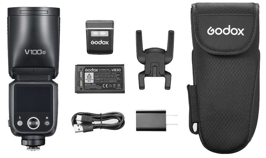 Вспышка накамерная Godox V100C TTL с круглой головой для Canon