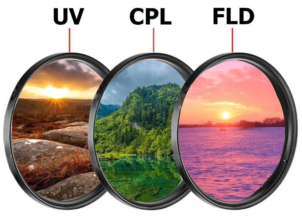 Набор из 3 фильтров Rise (UV, CPL, FLD) 58mm (like new)