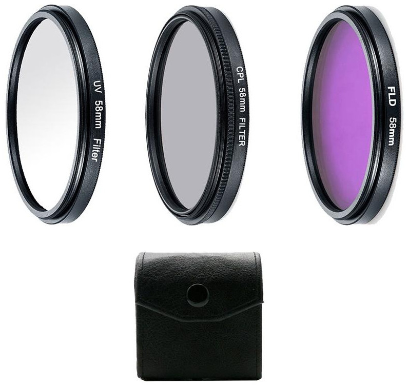Набор из 3 фильтров Rise (UV, CPL, FLD) 58mm (like new)
