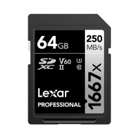 Карта памяти SDXC Lexar 64Gb 1667x UHS-II V60 U3