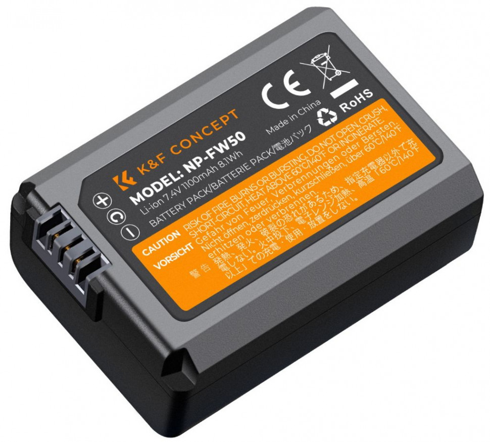 Аккумулятор K&F Concept FW50 1100mAh