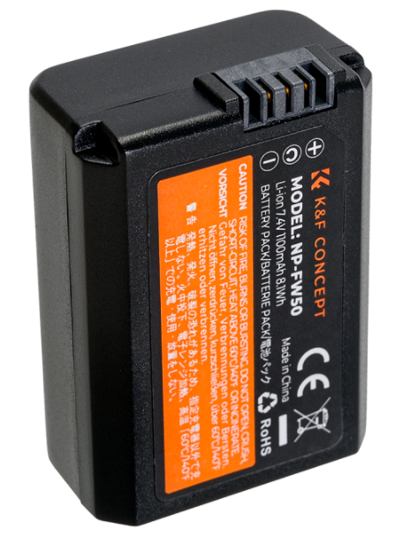 Аккумулятор K&F Concept FW50 1100mAh