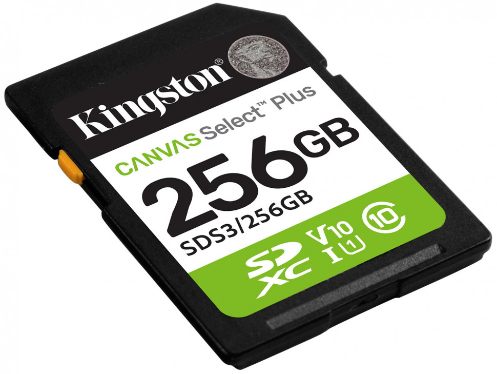 Карта памяти SDXC 256GB Kingston Select Plus Gen3 UHS-I Class U1 V10 до 150Mb/s