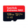 Карта памяти SanDisk MicroSDXC 128GB Extreme A2 160 МБ/с U3 V30 UHS-I + SD-адаптер