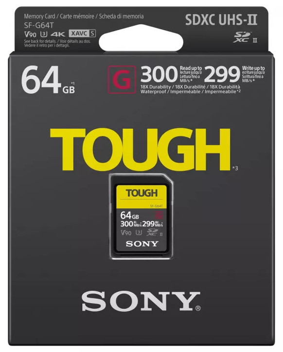 Карта памяти Sony SDXC 64GB Tough UHS-II