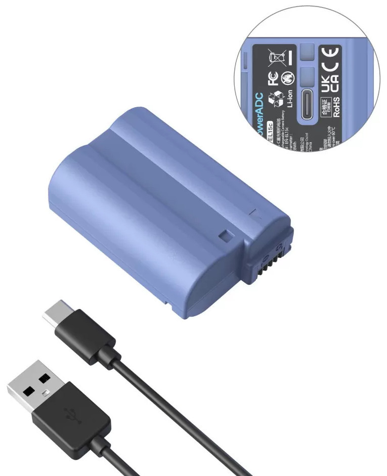 Аккумулятор SmallRig 4332B EN-EL15c Type-C Синий