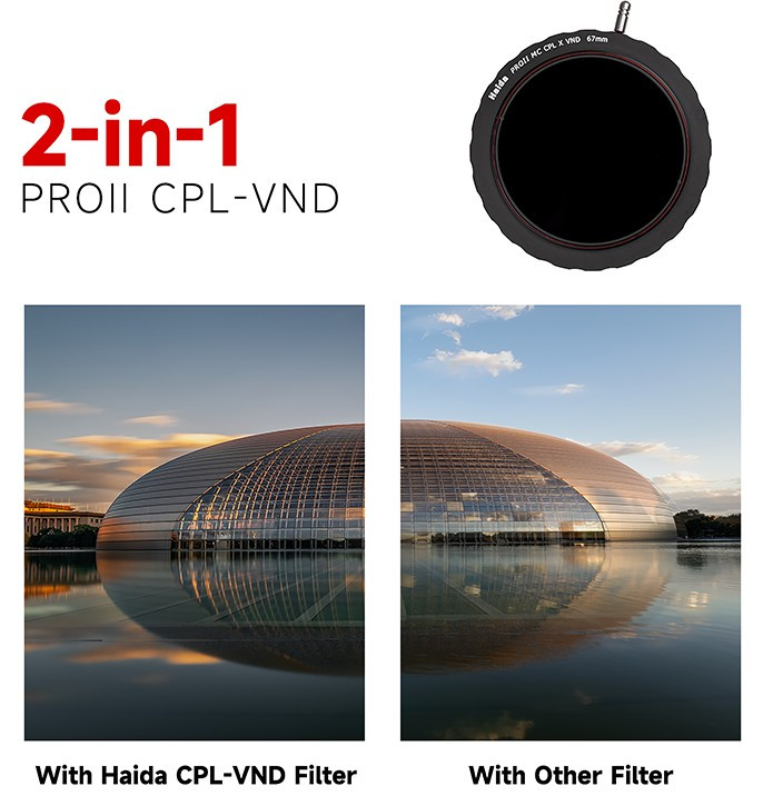 Светофильтр Haida PROII CPL-VND 2-in-1 72мм
