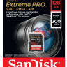 Карта памяти SDXC 128GB Sandisk Extreme Pro UHS-I V30 U3 200 Mb/s