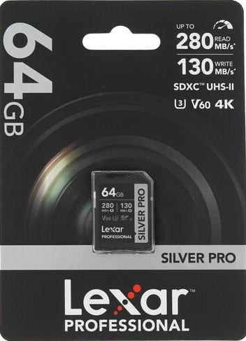 Карта памяти Lexar Professional Silver Pro SDXC 64 ГБ