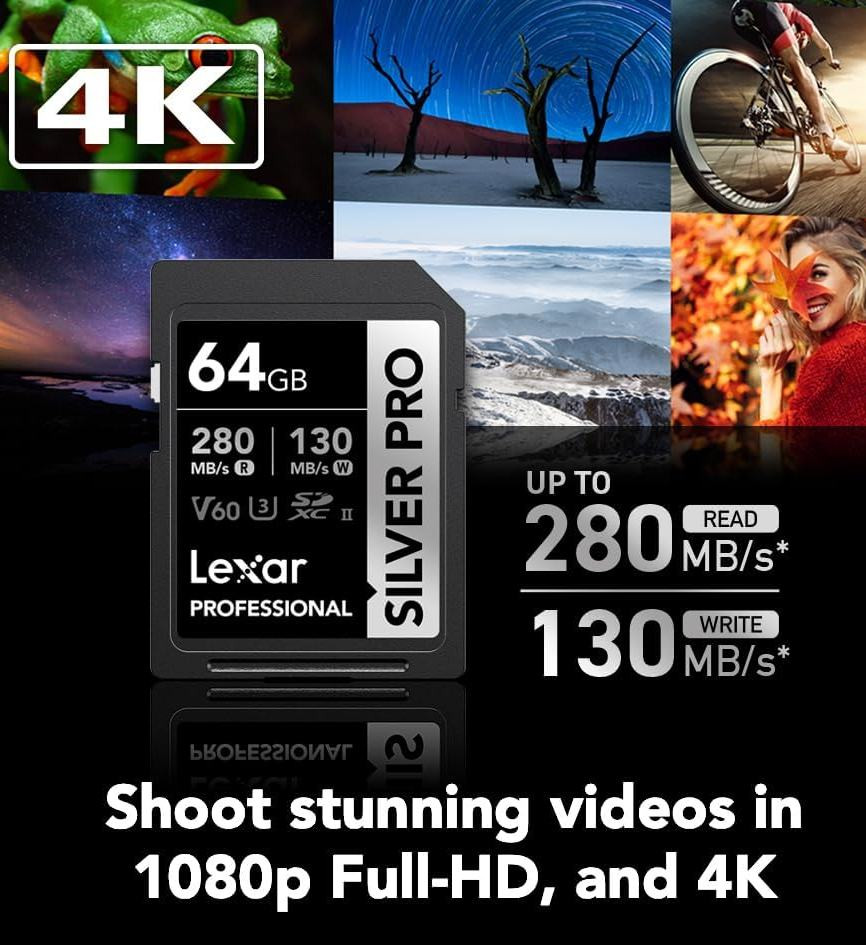 Карта памяти Lexar Professional Silver Pro SDXC 64 ГБ
