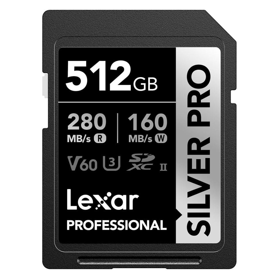 Карта памяти SDXC 512GB Lexar Professional Silver PRO UHS-II U3 V60 (280/160 MB/s)