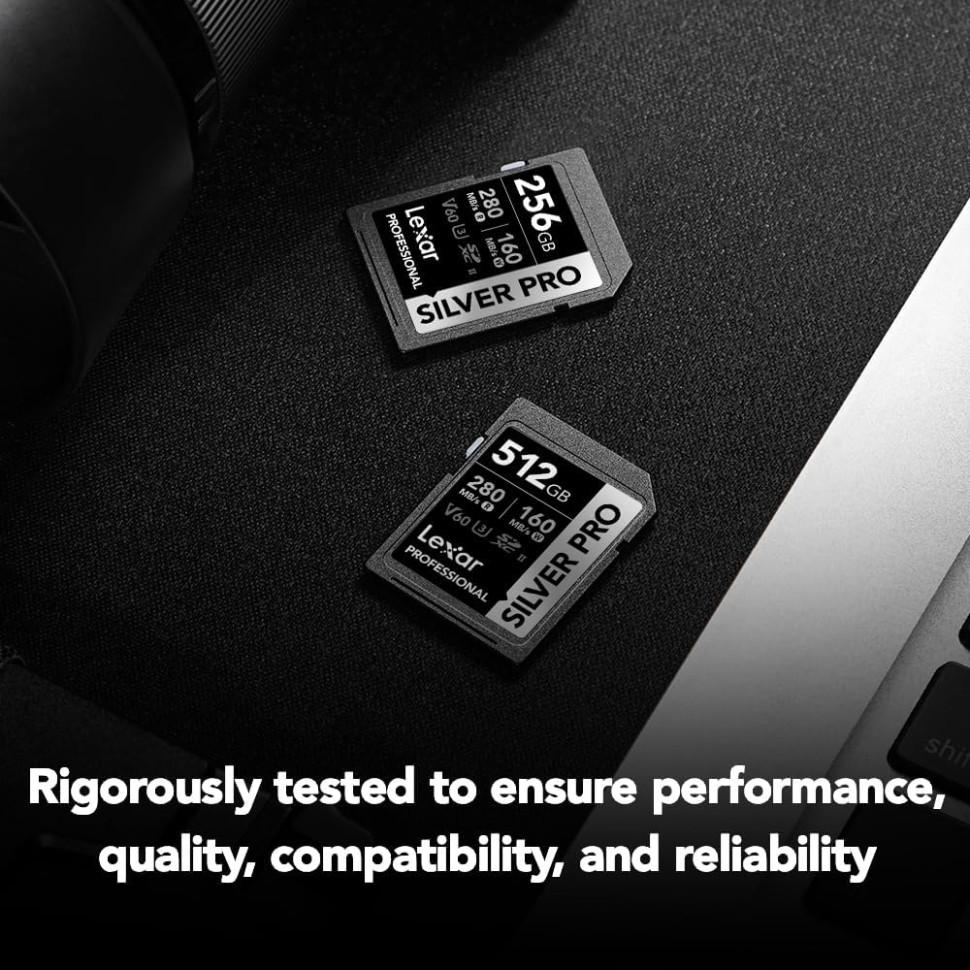 Карта памяти SDXC 512GB Lexar Professional Silver PRO UHS-II U3 V60 (280/160 MB/s)
