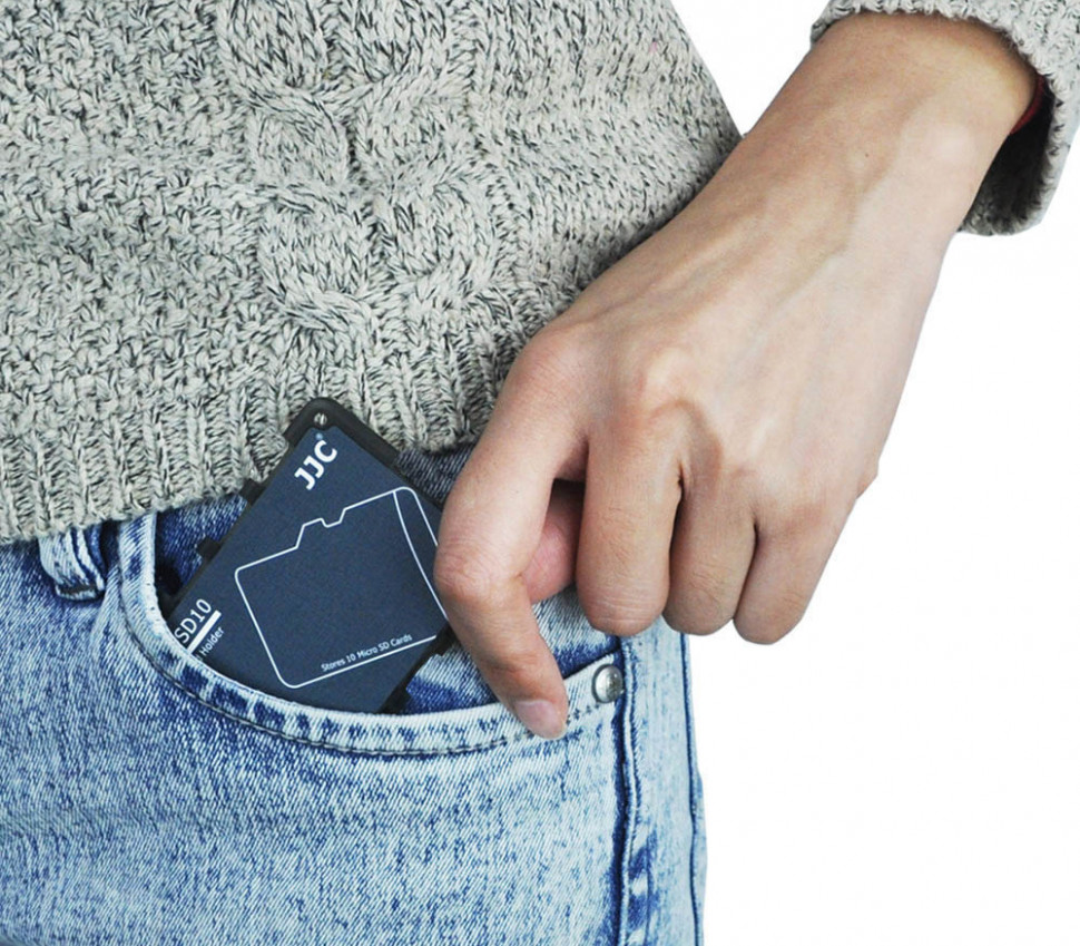 JJC MCH-MSD10GR Кейс для карт памяти на 10 х MicroSD