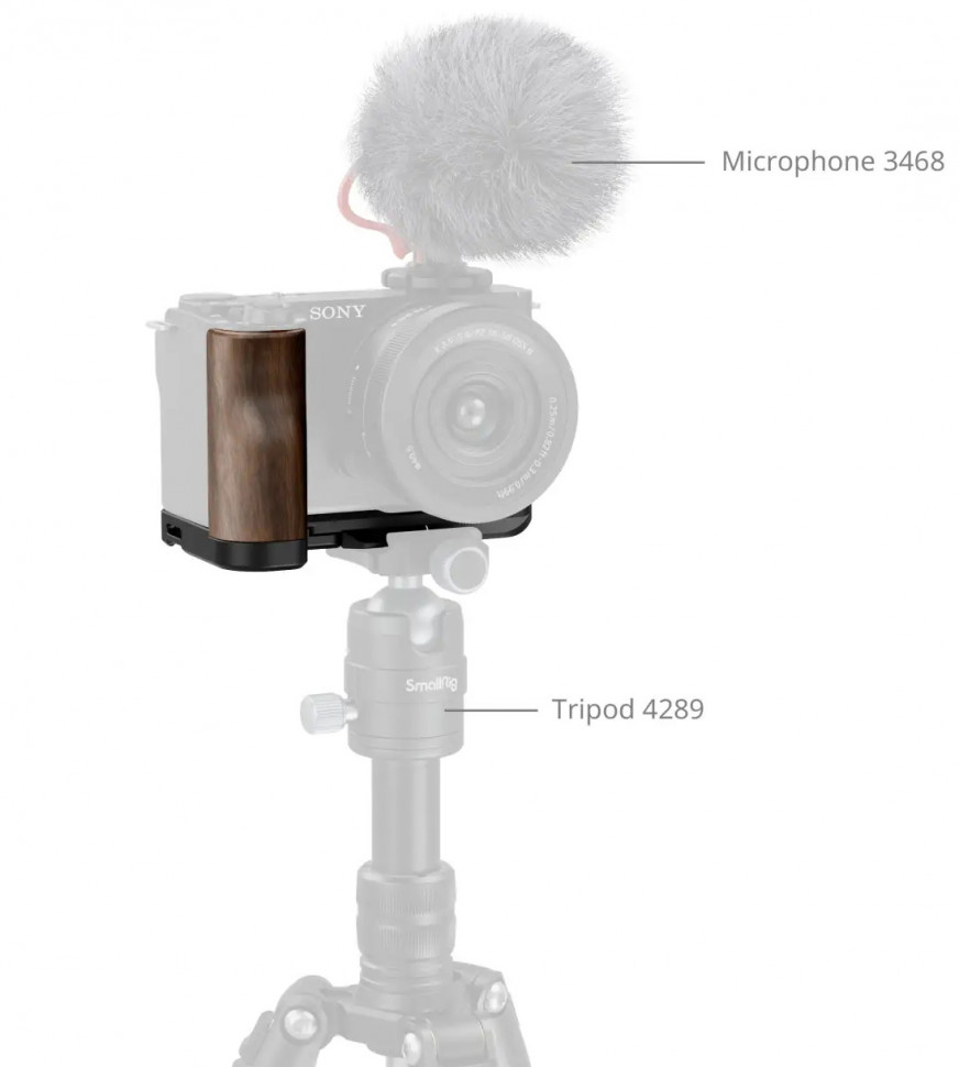 Площадка с рукояткой SmallRig 4864 для Sony ZV-E10 II Wooden