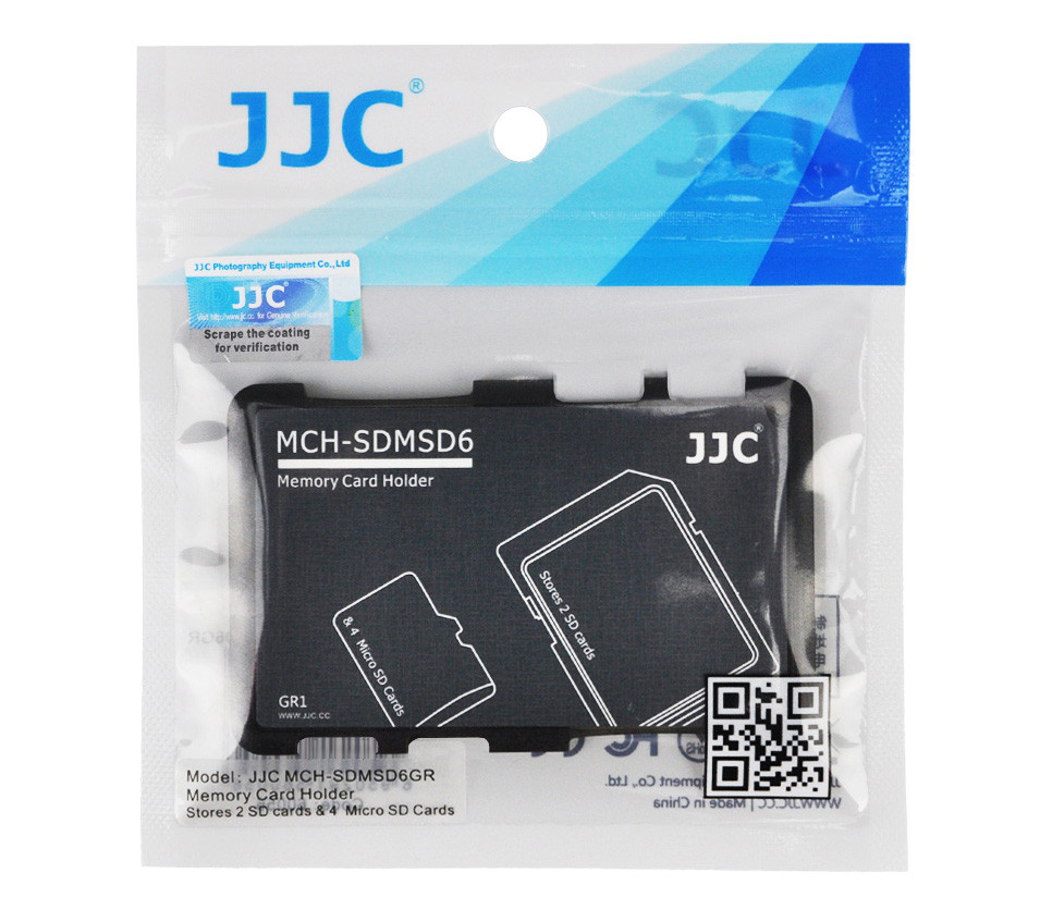 JJC MCH-SDMSD6GR Кейс для карт памяти на 2 х SD, 4 х MicroSD