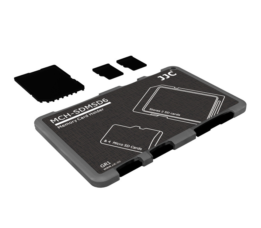 JJC MCH-SDMSD6GR Кейс для карт памяти на 2 х SD, 4 х MicroSD