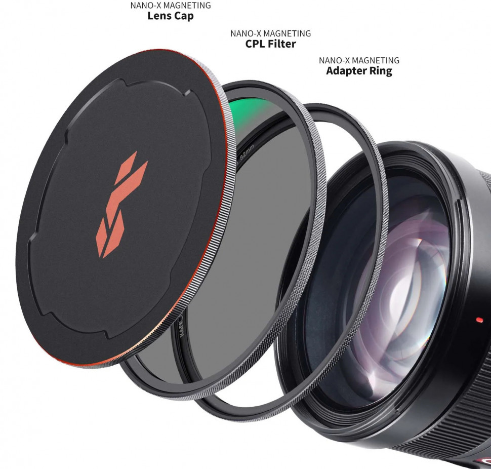 Светофильтр K&F Concept Nano-X Magnetic CPL 62мм