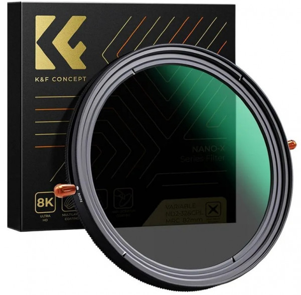Светофильтр K&F Concept Nano X-Pro CPL/ND2-32 67мм