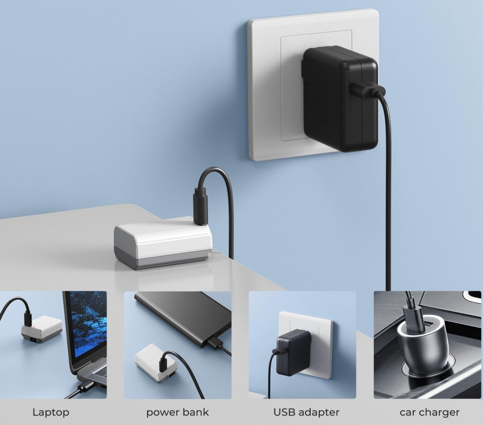 Комплект аккумуляторов K&F Concept NP-FW50 Type-C (2шт)