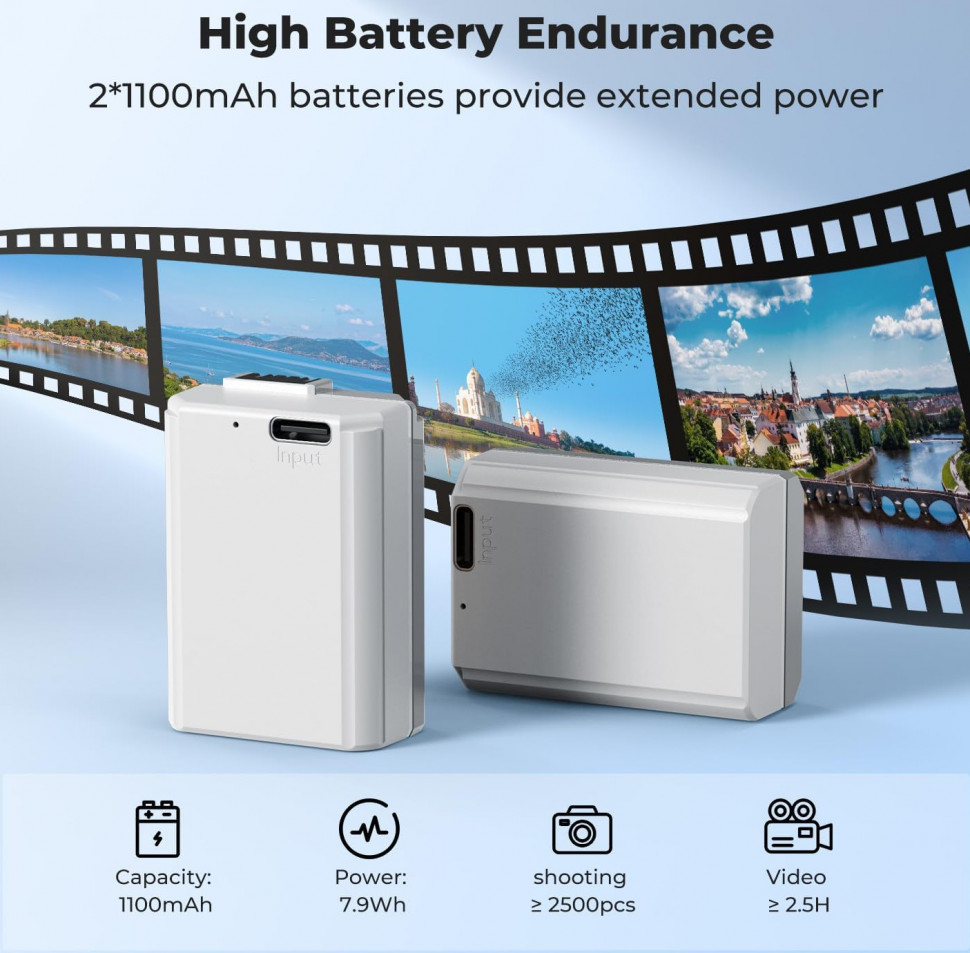 Комплект аккумуляторов K&F Concept NP-FW50 Type-C (2шт)