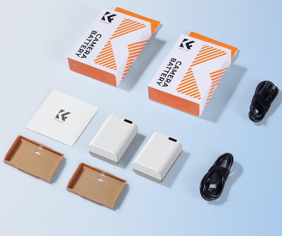 Комплект аккумуляторов K&F Concept NP-FW50 Type-C (2шт)